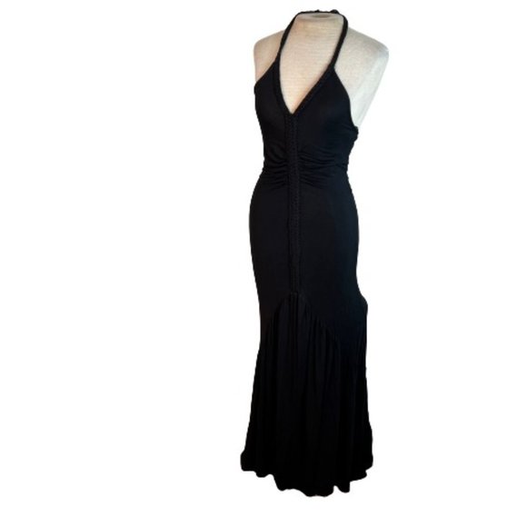 one clothing Dresses & Skirts - One Clothing Halter High Low Maxi Dress Black Knit